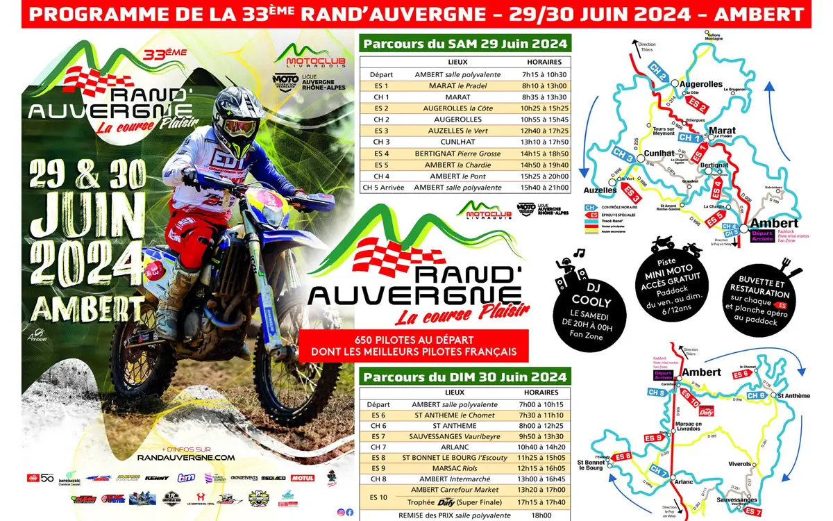 Rand'Auvergne 2024 parcours